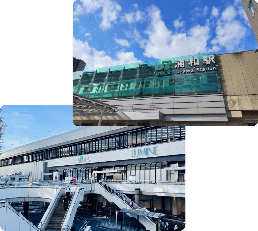 JR浦和駅とLUMINE