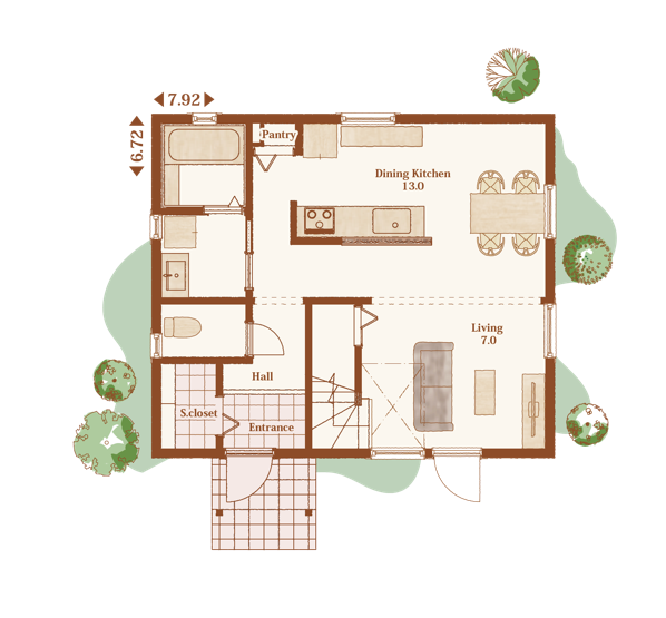 1階の間取り図